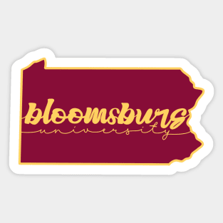 Bloomsburg University State Design Sticker